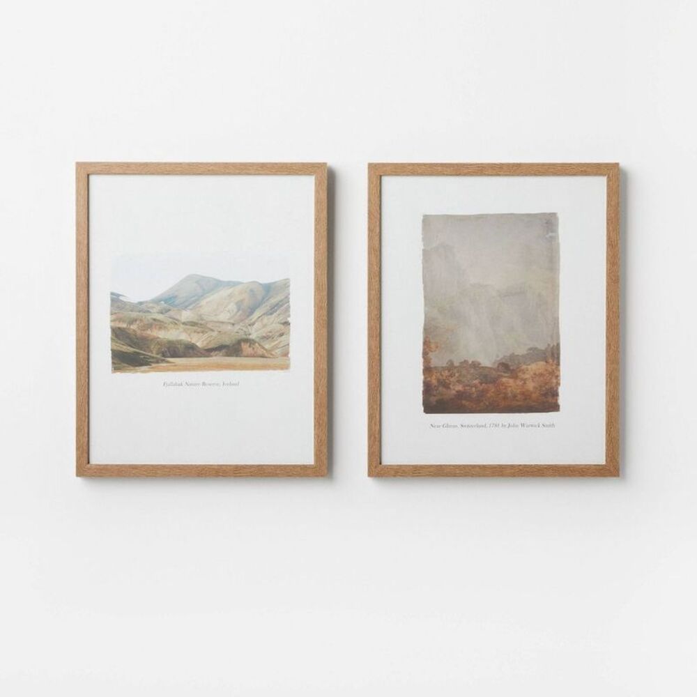 (Set of 2) 16" x 20" Glass Textbook Photo Frames - Threshold designed with